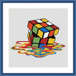 Rubik's Cube cross stitch pattern