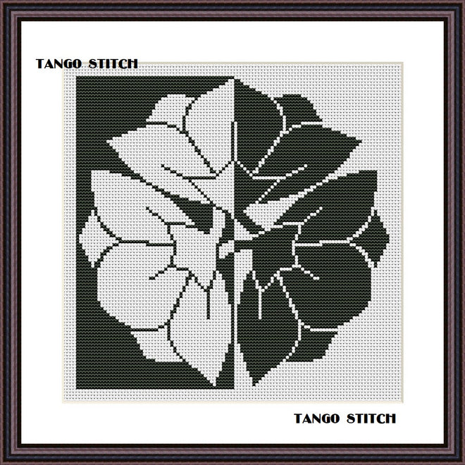 Black and white cross stitch pattern collection