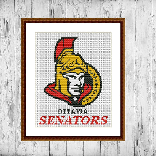 Ottawa Senators cross stitch pattern