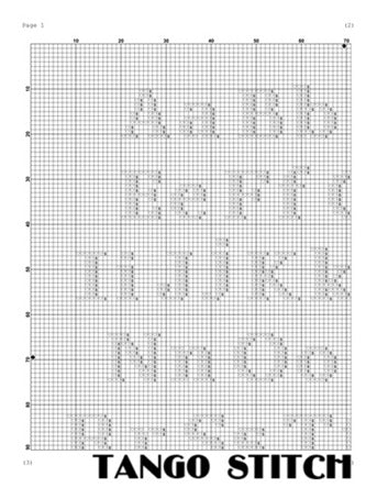 3D cross stitch letters font alphabet pattern - Tango Stitch