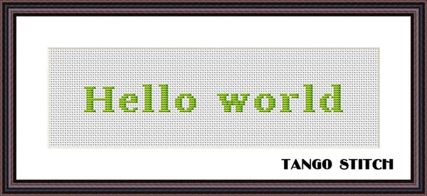 3D cross stitch letters font alphabet pattern - Tango Stitch