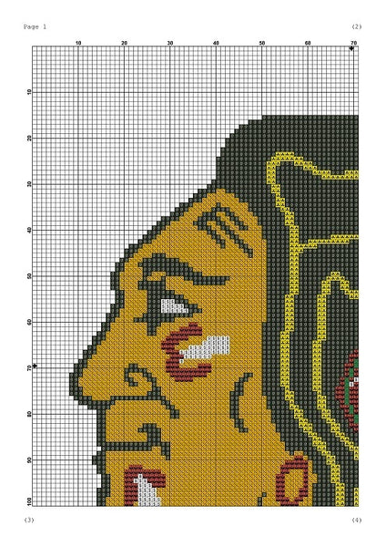 Chicago Blackhawks cross stitch pattern
