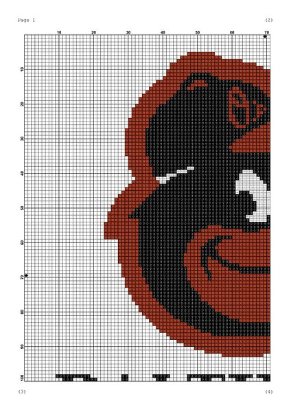 Baltimore modern cross stitch pattern easy embroidery design