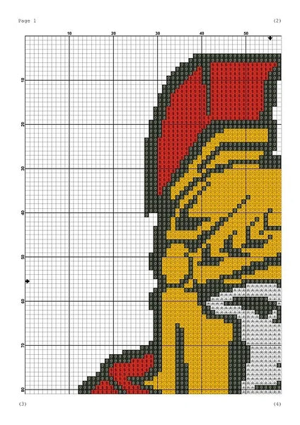 Ottawa Senators modern cross stitch pattern