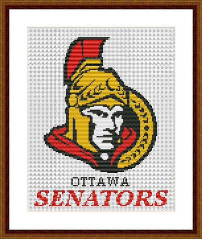 Ottawa Senators cross stitch pattern