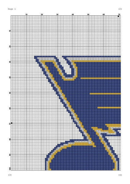 St Louis Blues cross stitch pattern