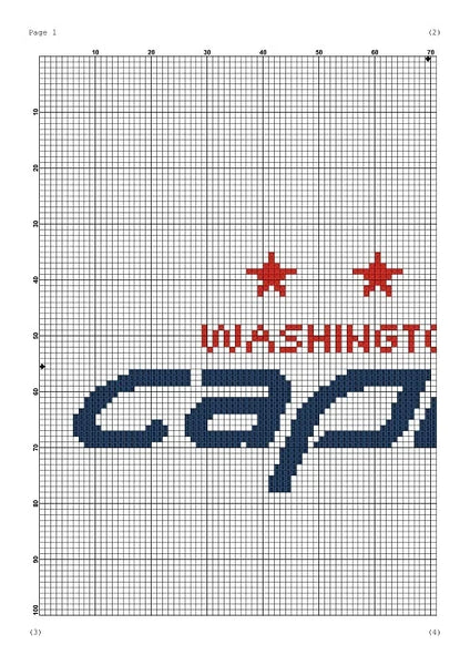 Washington Capitals cross stitch pattern