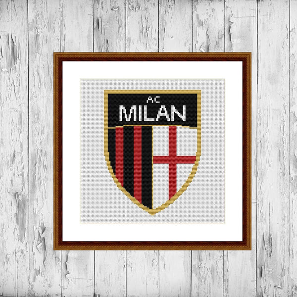 AC MILAN easy sport cross stitch pattern