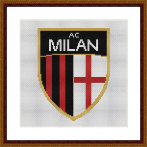 AC MILAN easy sport cross stitch pattern