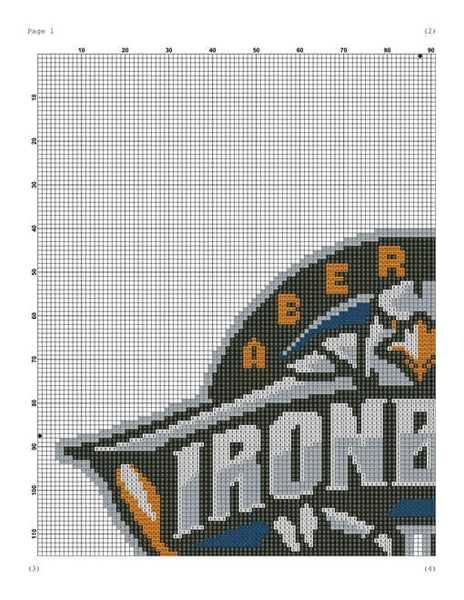 Aberdeen IronBirds cross stitch pattern