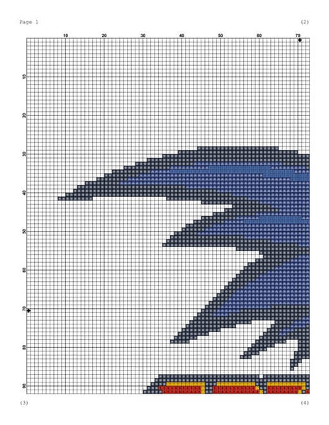 Adelaide Crows cross stitch pattern