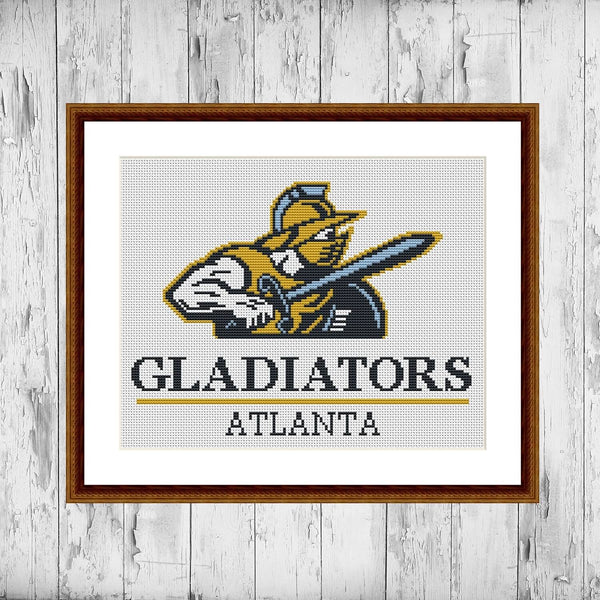 Atlanta Gladiators cross stitch pattern