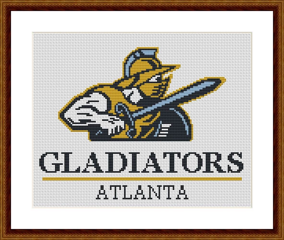 Atlanta Gladiators cross stitch pattern