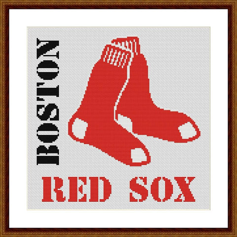 Boston Red Sox cross stitch pattern