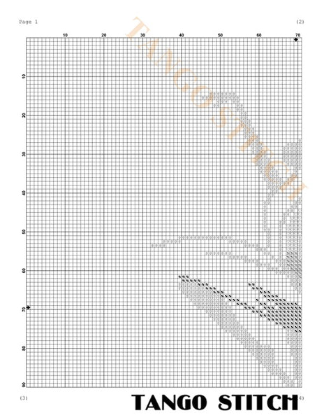 Beautiful ballerina minimalistic cross stitch pattern - Tango Stitch