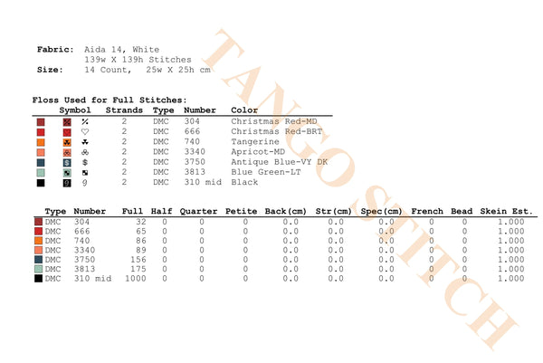 Beautiful ballerina minimalistic cross stitch pattern - Tango Stitch