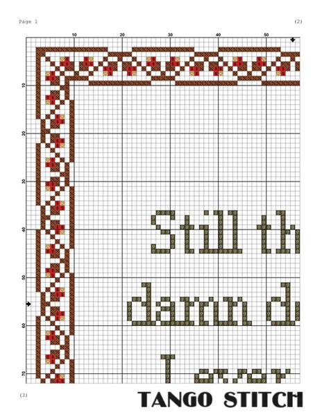 Best decision funny cross stitch pattern - Tango Stitch