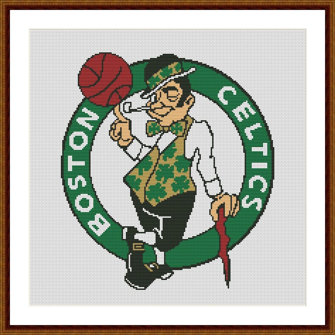 Boston Celtics cross stitch pattern