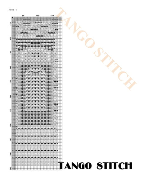 City brick house landscape cross stitch pattern, Tango Stitch