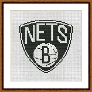 Brooklyn Nets cross stitch pattern