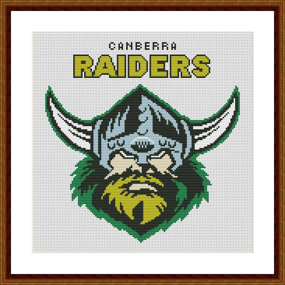 Canberra Raiders cross stitch pattern