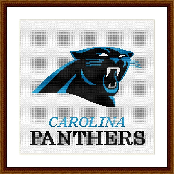 Carolina Panthers cross stitch pattern