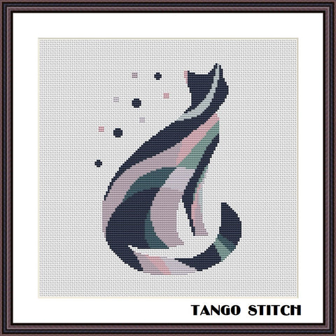 Unicorn Cat Animal Cross Stitch Pattern Graphic by Tango Stitch