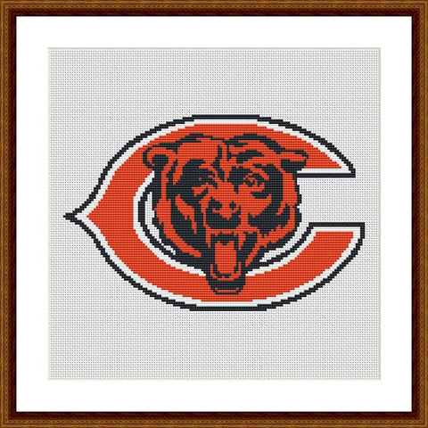 Chicago Bears cross stitch pattern