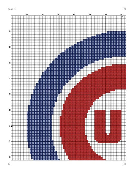 Chicago Cubs cross stitch pattern