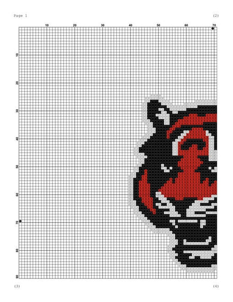 Cincinnati Bengals cross stitch pattern