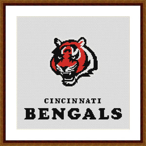 Cincinnati Bengals cross stitch pattern