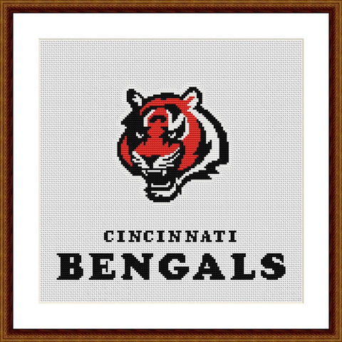 Cincinnati Bengals cross stitch pattern