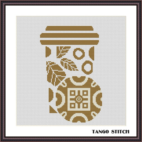 Best cookie with coffee cross stitch pattern - Tango Stitch