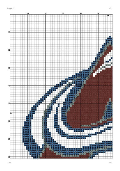 Colorado Avalanche cross stitch pattern