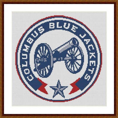 Columbus Blue Jackets modern sports easy cross stitch pattern