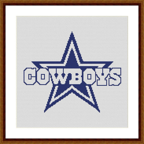 Dallas Cowboys cross stitch pattern