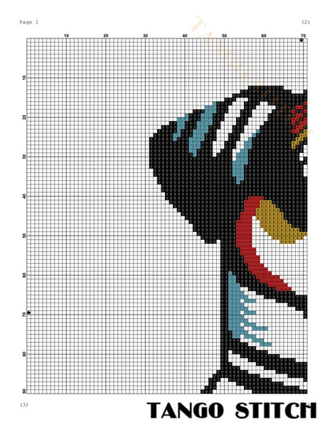 Dalmatian dog breed abstract cross stitch pattern - Tango Stitch