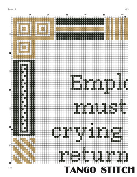 Employees must stop crying funny cross stitch pattern - Tango Stitch