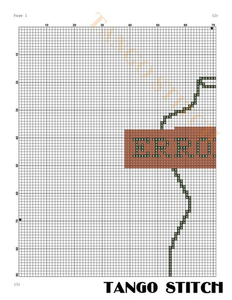 Outfit Not Found Funny Cross Stitch Pattern - Tango Stitch
