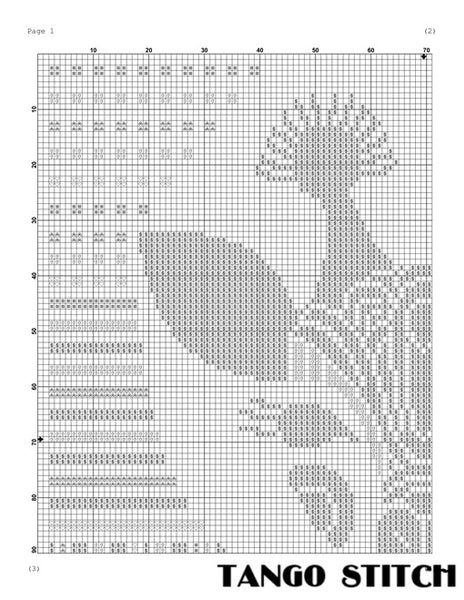 Cute yellow giraffe abstract cross stitch pattern - Tango Stitch