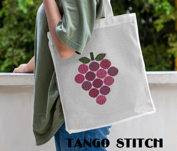 Grape cross stitch ornament pattern - Tango Stitch