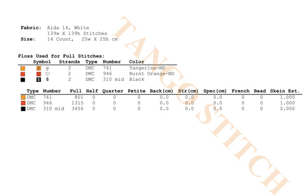 Halloween gnome festive spooky cross stitch pattern - Tango Stitch