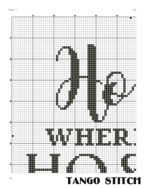 Home where the ho and me come together cross stitch pattern - Tango Stitch