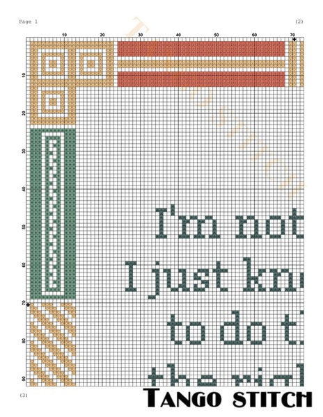 I am not bossy funny cross stitch pattern - Tango Stitch