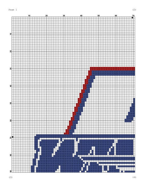 Kalamazoo Wings cross stitch pattern