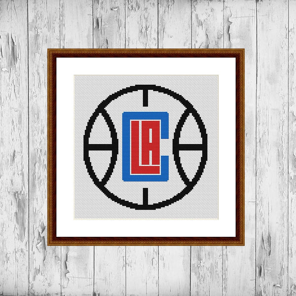 LA Clippers cross stitch pattern