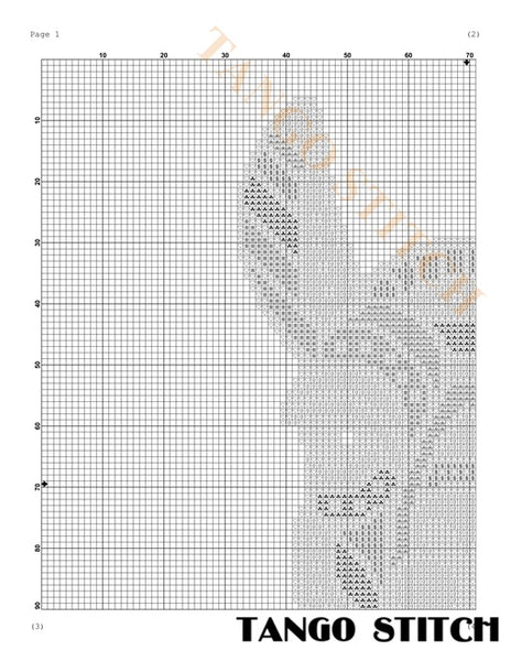 Llama bright geometric cross stitch pattern - Tango Stitch