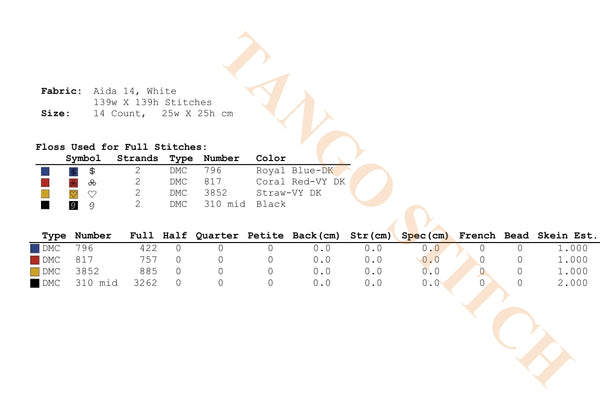Mondrian Llama Geometric Alpaca Cross Stitch PDF Pattern - Tango Stitch
