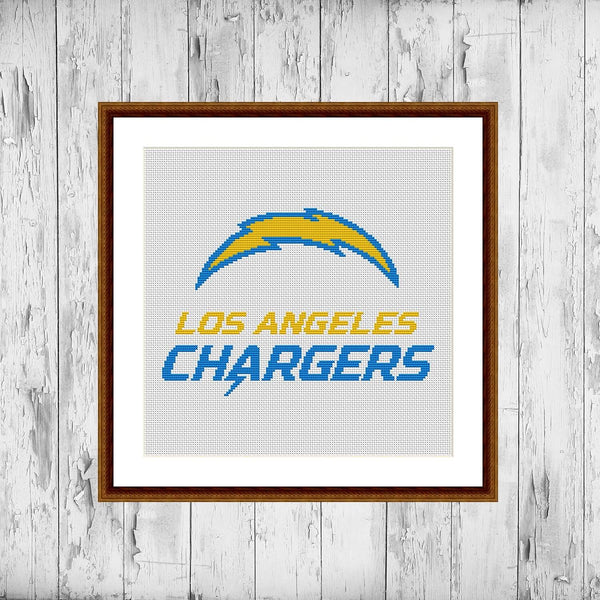 Los Angeles Chargers cross stitch pattern