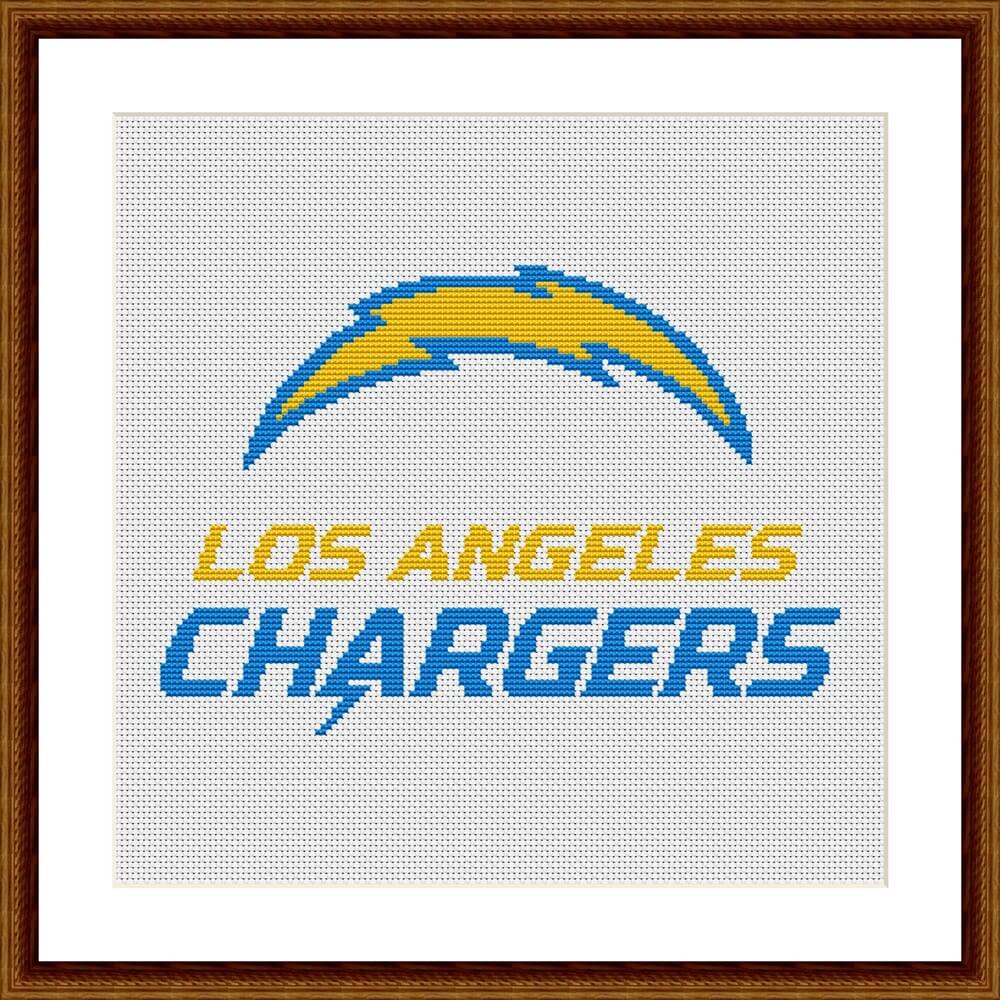 Los Angeles Chargers cross stitch pattern